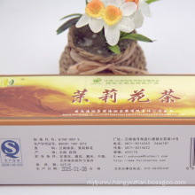 [Wholesale] 100% organic jasmine green tea blocks for weight loss, deep flower fragance health tea